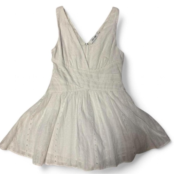 DO+BE White Eyelet Sleeveless Romper Dress size large - Picture 1 of 5